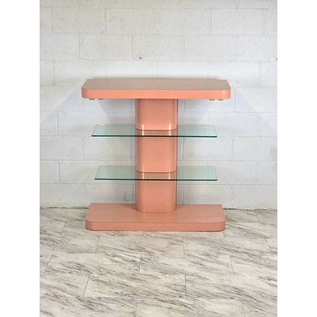 1980s Post Mod 4 Tier Pink Bar For Sale In Richmond - Image 6 of 8