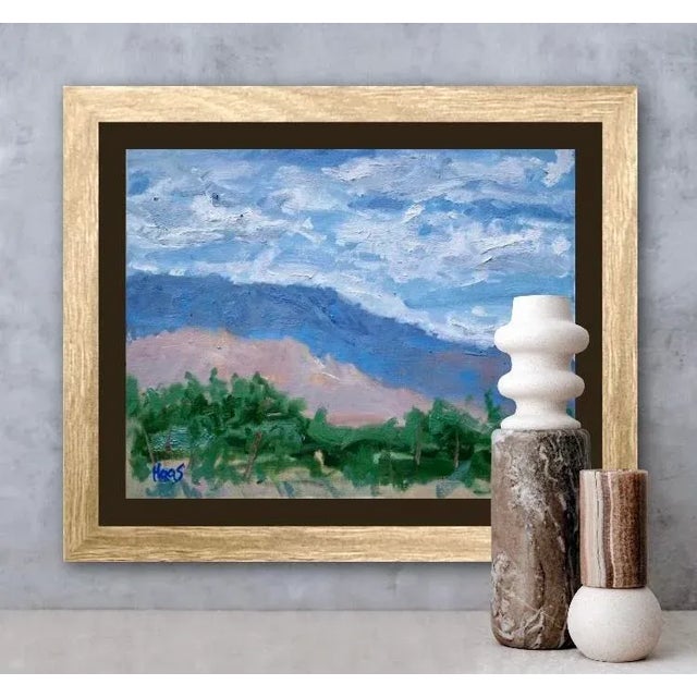 Nevada Desert Landscape 14x11 on linen panel Signed Haas Unframed. Frames shown are for sample only.