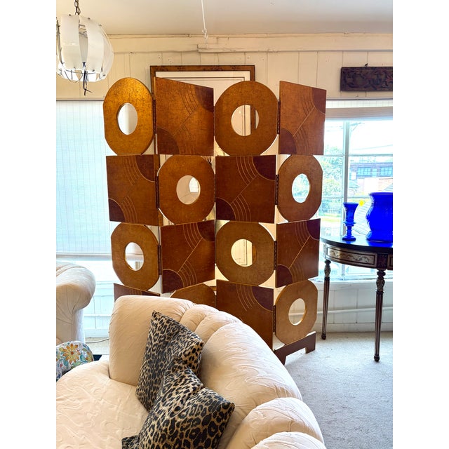 Wood Post Modern Style Hand Crafted Gilded Wood Room Divider by James Johnston For Sale - Image 7 of 18