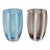 1990s Zafferano Gessato Glass Tumbler Set of 2 For Sale