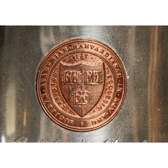 Rare Harvard University Antique Copper Silverplate Triple Handle Trophy Home Decor Rustic Country Style For Sale - Image 4 of 11