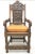 Pair of Antique Heavily Hand Carved Wooden Armchairs For Sale - Image 9 of 15