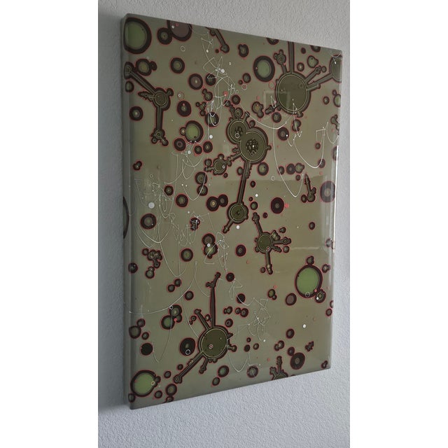 Contemporary Kim Squaglia "Gemmule" Original Mixed Media Resin Panel - 36" X 24" For Sale - Image 3 of 4