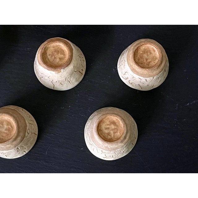 Wood Set of Five Ceramic Tea Cups by Otagaki Rengetsu For Sale - Image 7 of 16