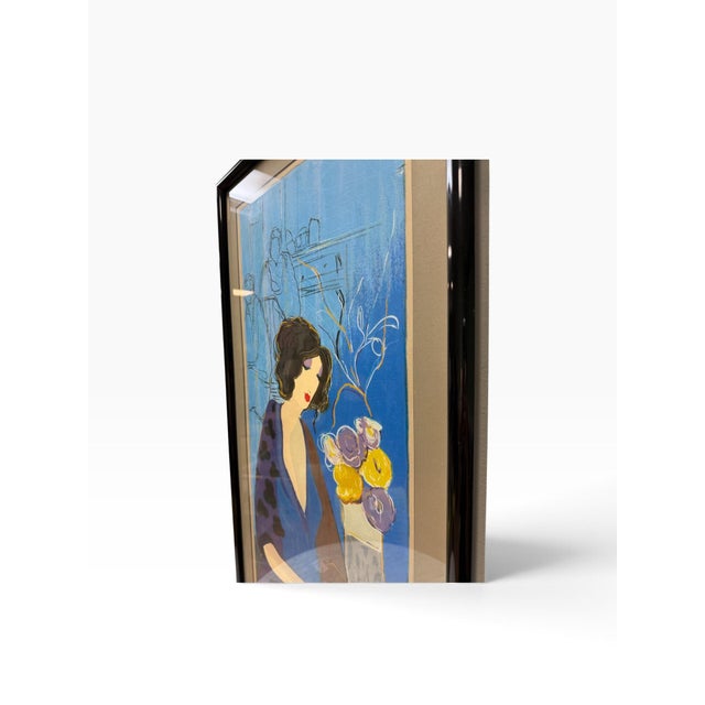 Mid 20th Century Itzchak Tarkay "Lady in Blue" Signed Limited Edition Serigraph - 232/350 For Sale - Image 5 of 9