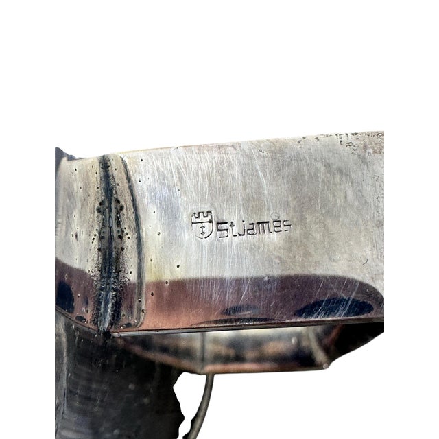 1980s Mid-Century Modern St. James Brazil Silver-Plated Tankards - Pair, Water Mugs For Sale - Image 10 of 11