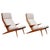 Set of Mid-Century Modern Wood High Back Lounge Chairs from Koene Oberman, 1960s For Sale