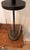 1990s Organic Modern Seeded Glass and Matte Black Table Lamps With Linen Drum Shades Included - Pair For Sale In Charleston - Image 6 of 8