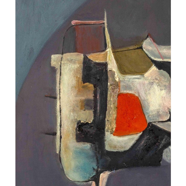 Signed Agudelo Abstract Composition Oil on Canvas For Sale - Image 4 of 12