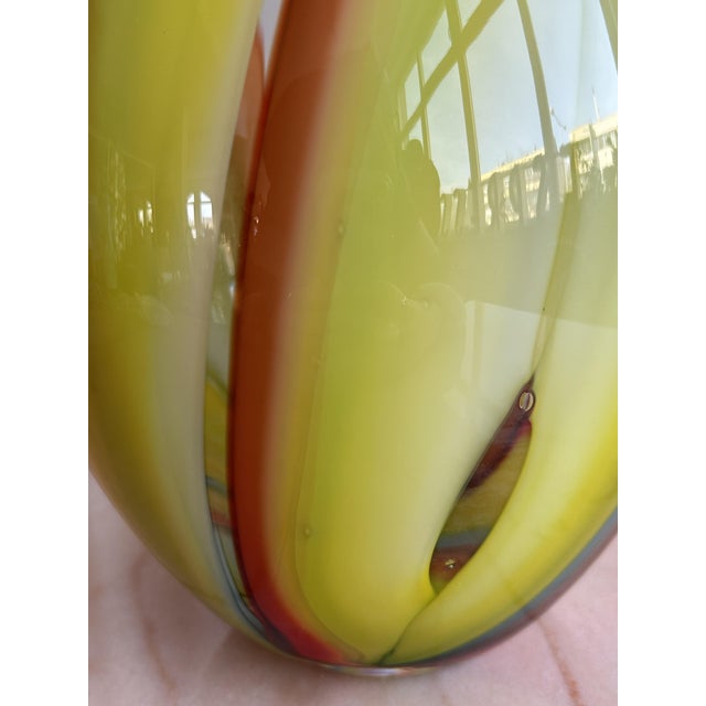 Modern Striped Murano Glass Vase by Carlo Moretti, Italy, 1980s For Sale - Image 7 of 11
