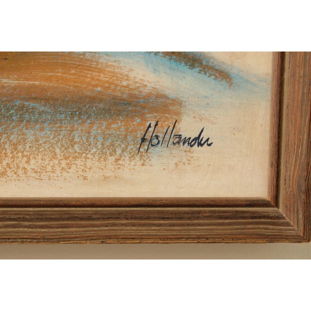 Mid 20th Century Mid Century Abstract Original Painting, Framed For Sale - Image 5 of 12