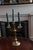 Brass 3-Armed Candelabra Victorian Brass Candleholder Birmingham, England For Sale - Image 13 of 15
