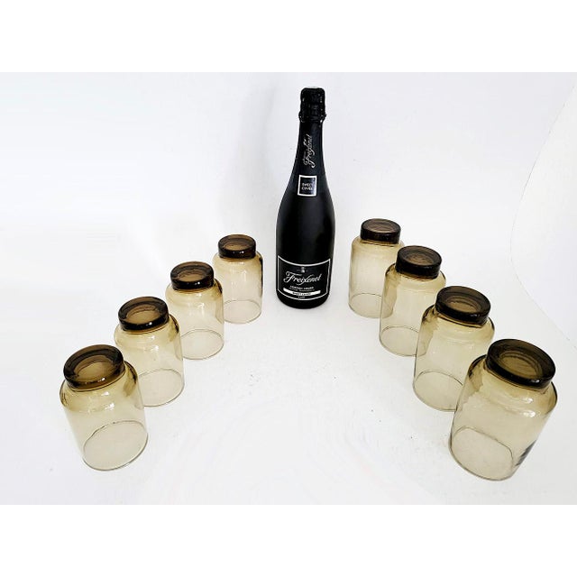 1970s Libbey Glass Tawny Accent Highball Tumblers in Two Sizes, Set of 8 For Sale In Miami - Image 6 of 11