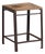 Antique Industrial Stool in Pine Wood and Iron, Central Europe, 1950 For Sale