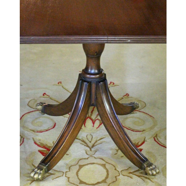 Traditional Early 19th Century English Regency Triple Pedestal Dining Table For Sale - Image 3 of 5