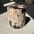 Side Table in Petrified Wood with Black Spots, 1980s For Sale - Image 11 of 18