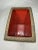 French Provincial Ceramic Solid Brass Bow Red Jardiniere For Sale In Houston - Image 6 of 11