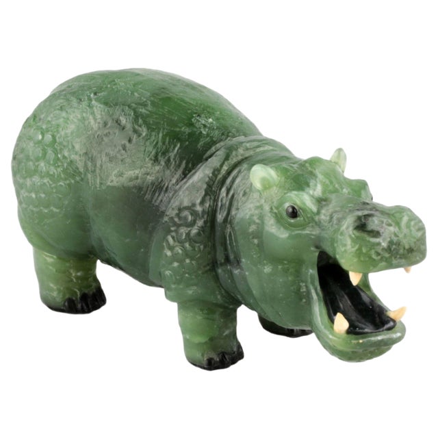 Stone-Cut Miniature Behemoth in the Stye of Faberge For Sale