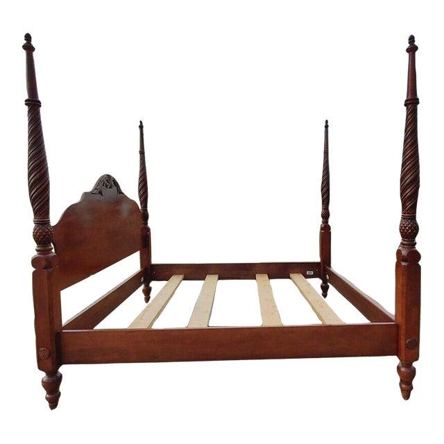 Ethan Allen British Classics Queen Plantation Bed 295650 Cinnabar