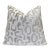 Ivory Groove 22x22 Velvet Pillow With Feather Down Insert For Sale