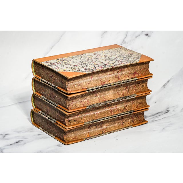 Wonderful Complete 4 Volume History of the Netherlands John Lothrop Motley Ornate Antique Leather Spine Books Home Office Decor For Sale - Image 9 of 11