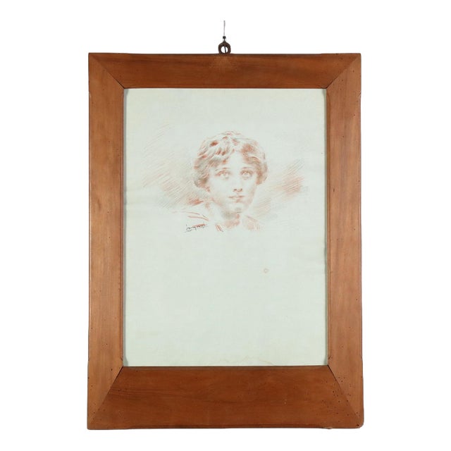 Luigi Conconi, Portrait Composition, Mixed Media on Paper, Framed For Sale
