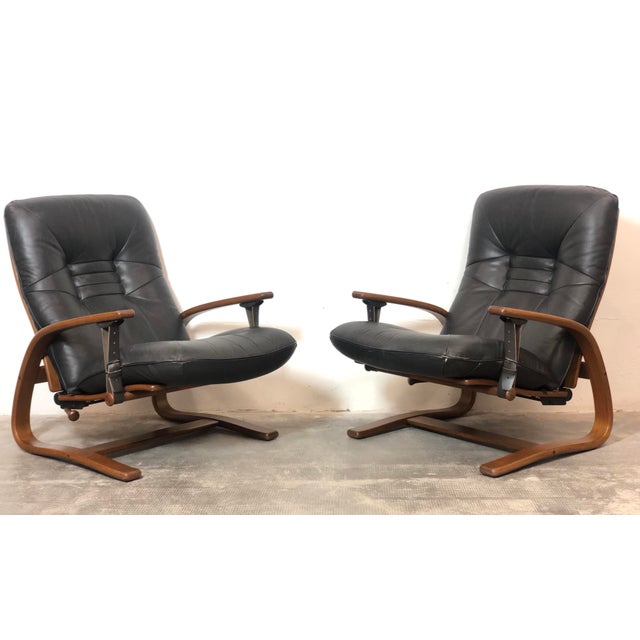 Mid-Century Modern Vintage Armchairs from Westnofa, 1970s, Set of 2 For Sale - Image 3 of 18