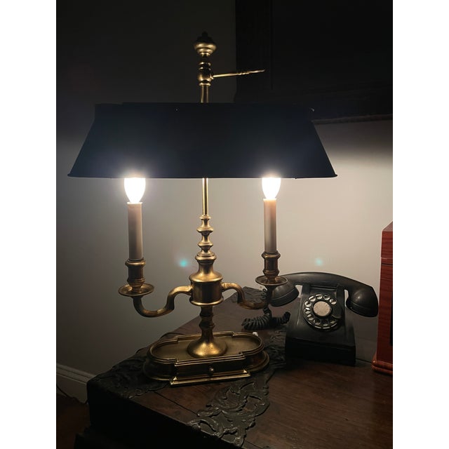 Frederick Cooper Vintage Frederick Cooper Chicago Brass Bouillotte / Library Lamp For Sale - Image 4 of 5