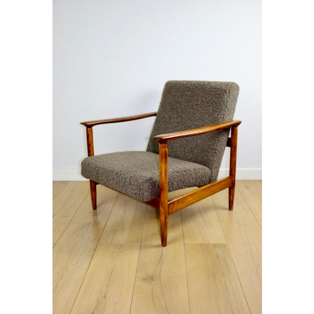 GFM-142 Armchair in Brown-Chocolate Thick Boucle by Edmund Homa, 1970 For Sale - Image 12 of 12