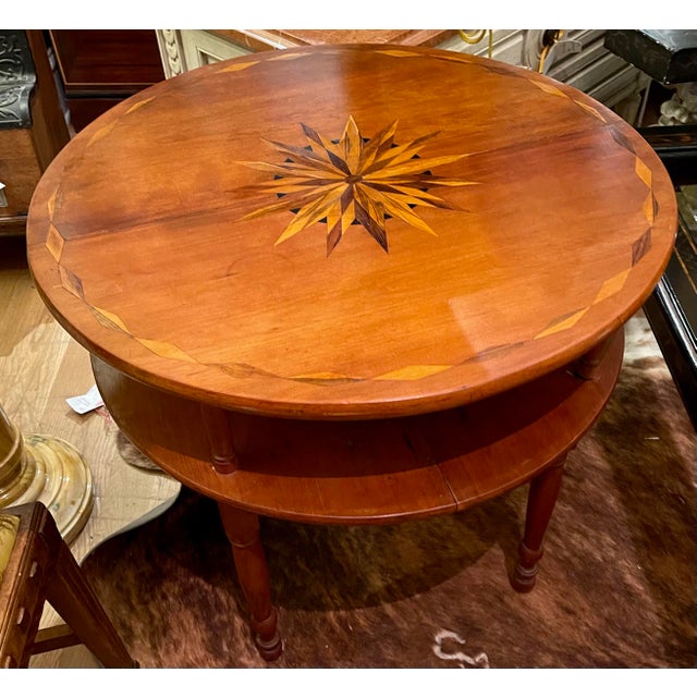 Early 19th Century Antique Early 19th C American Sheraton Inlaid Cherry Table For Sale - Image 5 of 7