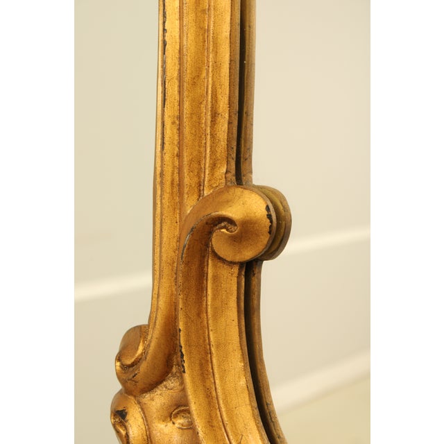 Gold Finish Chippendale Style Horizontal 3 Panel Mirror For Sale - Image 11 of 12