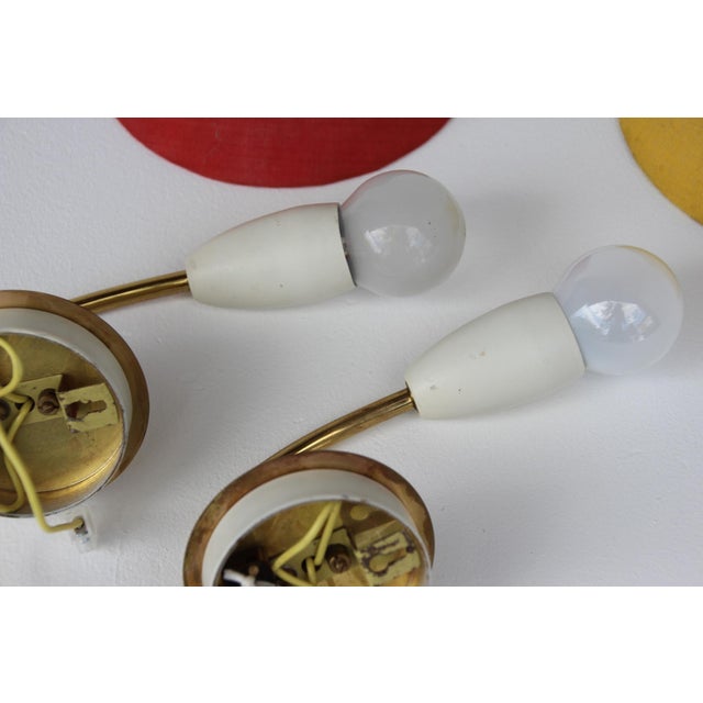 Beige Mid-Century Wall Lamps, 1950s, Set of 2 For Sale - Image 8 of 16
