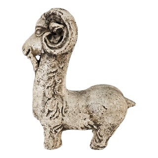 MCM Heavy Austin Productions Long Neck Billy Goat Ram 16” 1961 Museum Sculpture For Sale