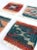 Brown Vintage Southwestern Textile Coasters Set 4 For Sale - Image 8 of 11