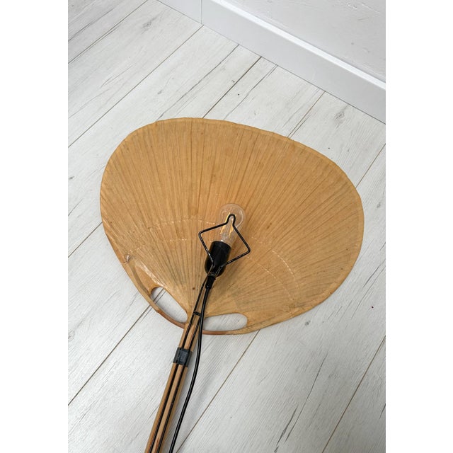Vintage Uchiwa III Wall Lamp in Bamboo by Ingo Maurer for M-Design, Germany, 1970s For Sale - Image 9 of 12