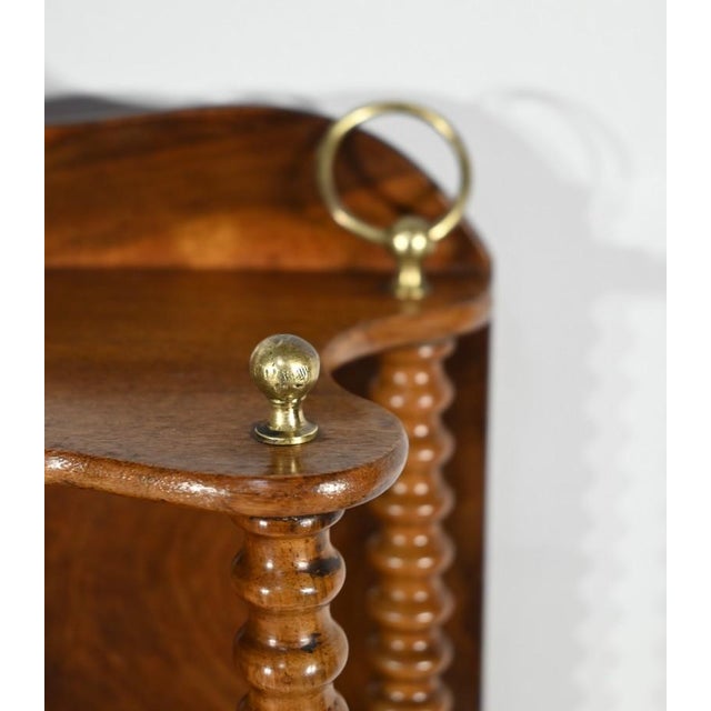 Brown Louis Philippe Walnut Shelf, 19th Century For Sale - Image 8 of 18