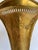 Victorian Antique Art Nouveau Gilt Metal Trumpet Altar Vase With Floral Relief For Sale - Image 3 of 14