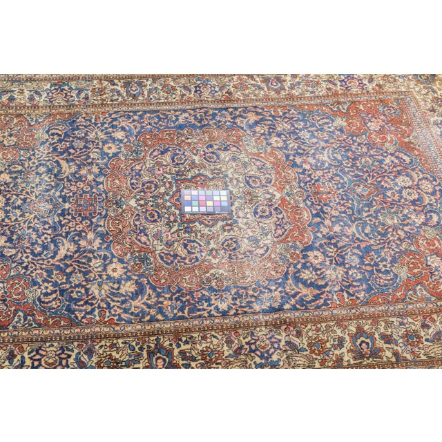 Antique Persian Isfahan Rug 4’2" X 6’7" For Sale - Image 10 of 12