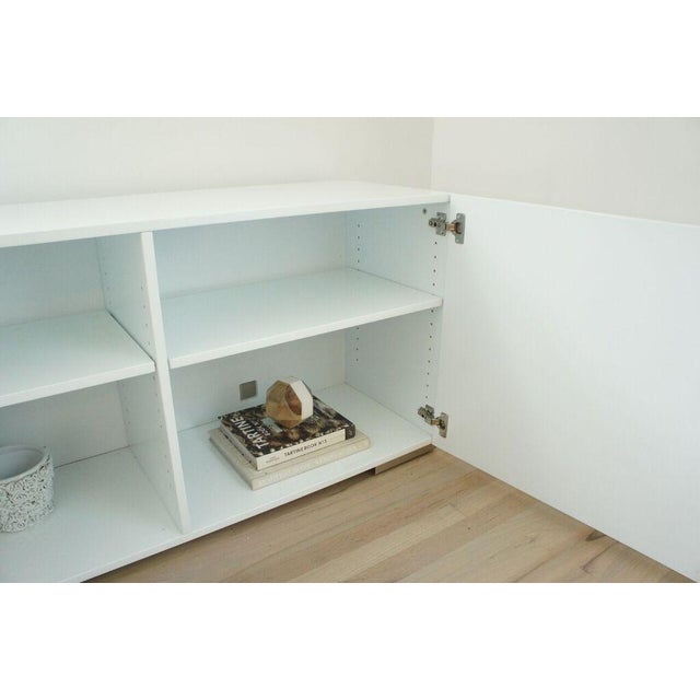 White Lacquer Finish Media Console Chairish