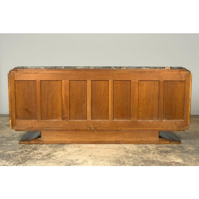 1940s Monumental Sideboard by A. Bicchierini, Burl Wood & Marble, Provence For Sale - Image 18 of 18