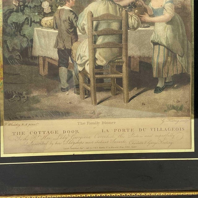 English Two George Keating Engravings, School and Cottage Door, After Francis Wheatley For Sale - Image 3 of 18