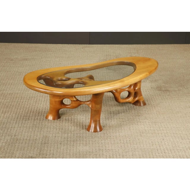 California Craftsman Freeform Cocktail Table by Craig Lauterbach, 1980, Signed For Sale - Image 12 of 18