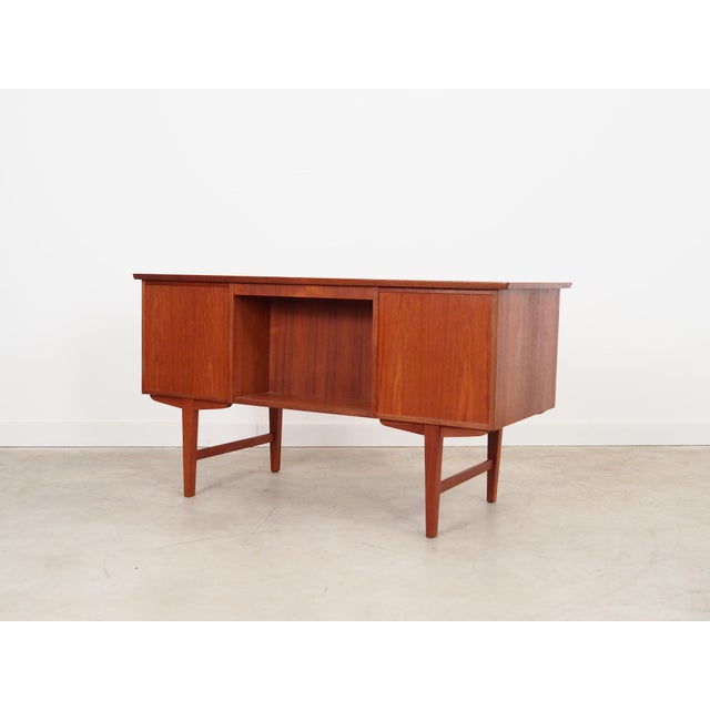 Orange Danish Teak Desk, 1970s For Sale - Image 8 of 13