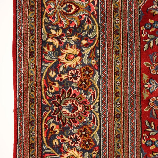 Antique Keshan Rug in Cotton and Wool For Sale - Image 6 of 8