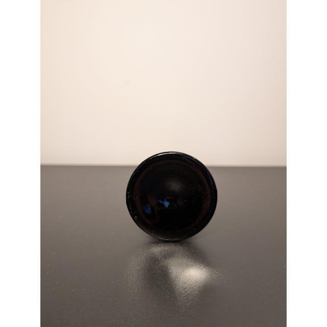 Mid Century Black Swung Glass Bud Vase For Sale In Philadelphia - Image 6 of 10