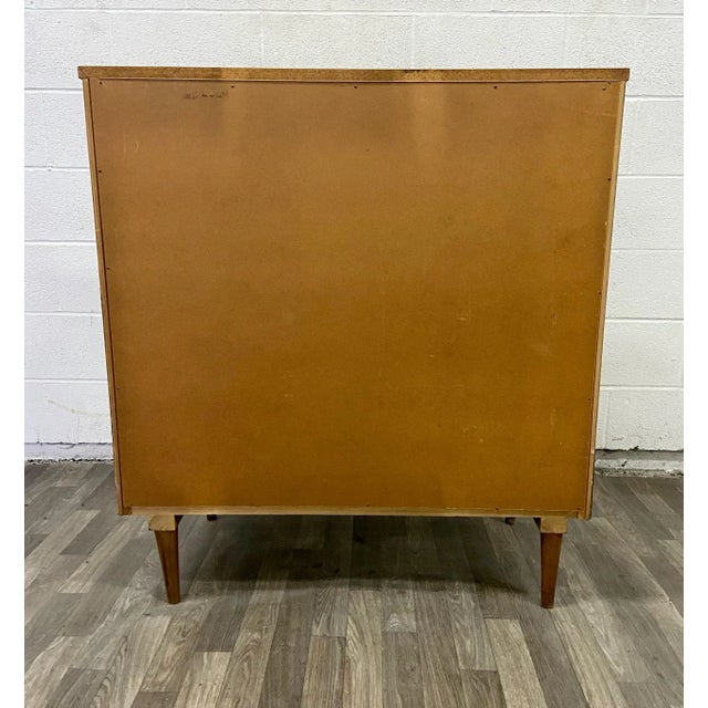 Late 20th Century Vintage MCM Paul McCobb Style Highboy Four Drawer Chest of Drawers For Sale - Image 5 of 12
