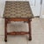 Late 20th Century Curule Style Carved Wood Stool Collapsible X Base Fabric Seat For Sale - Image 10 of 10