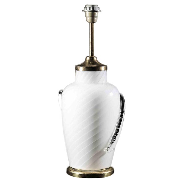 Vintage Murano Glass Table Lamp, Italy, Mid-20th Century For Sale