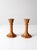 Wood Vintage Wooden Candlestick Holders Pair For Sale - Image 7 of 9