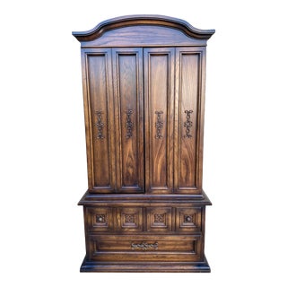 Vintage American of Martinsville Mediterranean Dresser Armoire For Sale